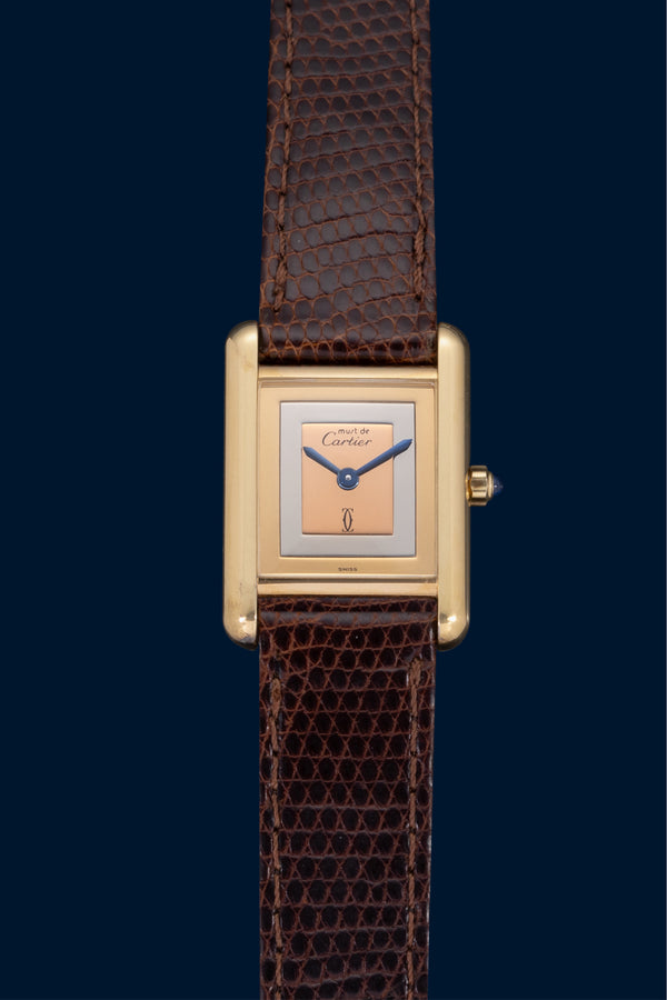 Cartier Tank Must en vermeil cadran "Trinity" Réf. 388001