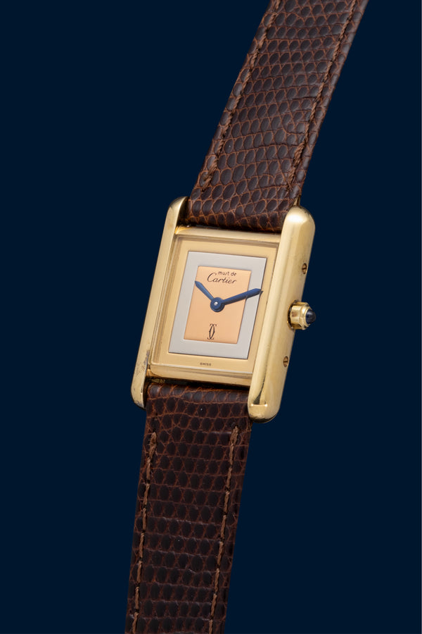 Cartier Tank Must en vermeil cadran "Trinity" Réf. 388001